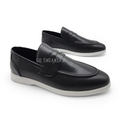 Kiton Loafers Leather Black