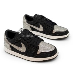 Nike Air Jordan 1 Retro Low OG x Swarovski 'Stealth'