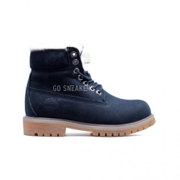 Женские ботинки с мехом Timberland Navy