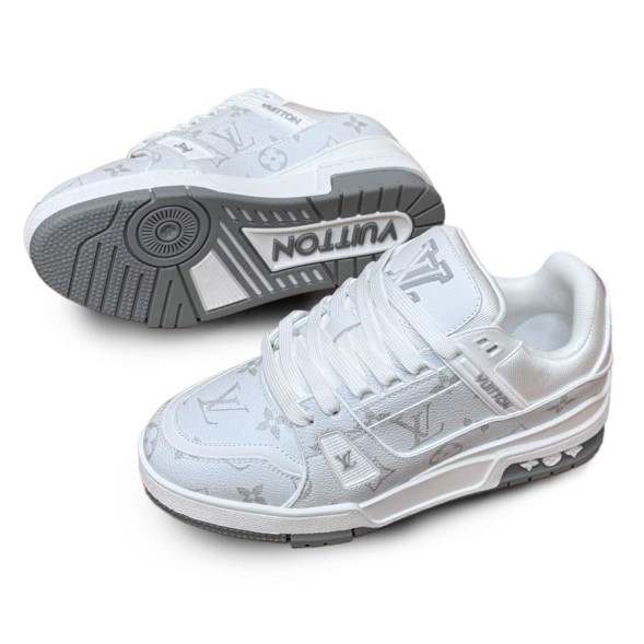 Женские кроссовки Louis Vuitton Trainer Maxi Skateboard Shoes Low-Top White