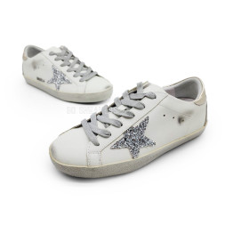 Golden Goose GGDB SSTAR White/Silver Sparkles
