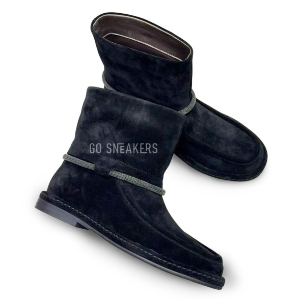 Женские сапоги Brunello Cucinelli Suede Boot Black