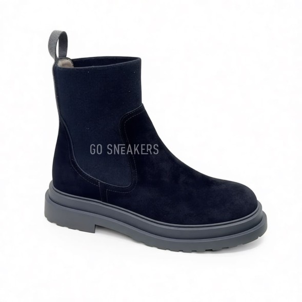 Женские челси Brunello Cucinelli Suede Chelsea Boot Black