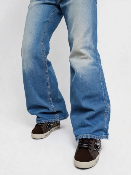 Женские кеды Golden Goose Super Star Brown Music