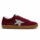 Женские кеды Golden Goose Super Star Suede Burgundy