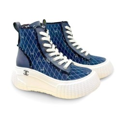 Chanel Winter Sneakers Blue