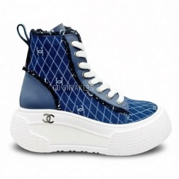Chanel Winter Sneakers Blue