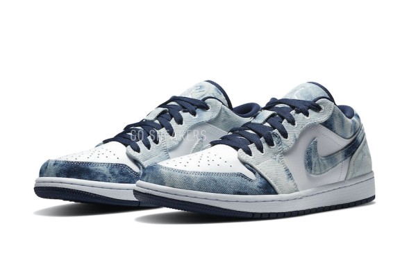 Унисекс кроссовки Nike Air Jordan 1 Low Washed Denim
