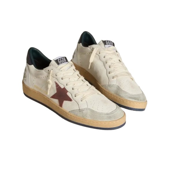 Унисекс кеды Golden Goose Ball Star Brown Nubuck Star and Nappa Heel Tab