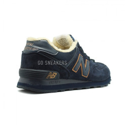 New Balance Мужские 574 Navy-Gold
