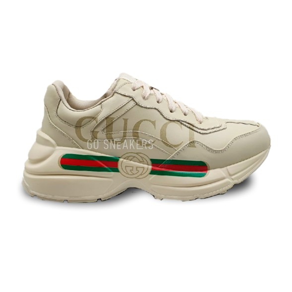 Женские кроссовки Gucci Leather Rhyton Logo Sneakers 