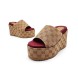 Женские шлепки Gucci Platform Flip-flops Brown