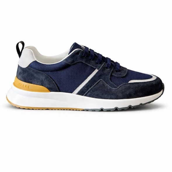Мужские кроссовки Brunello Cucinelli Suede Textile Navy